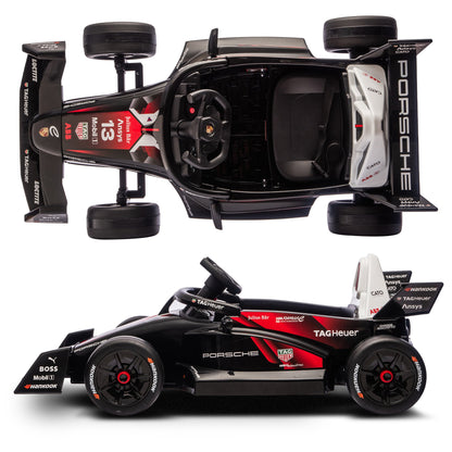 Porsche Formula E Kids Electric Ride On Car Remote Control 60W Dual Motors MP3 Player