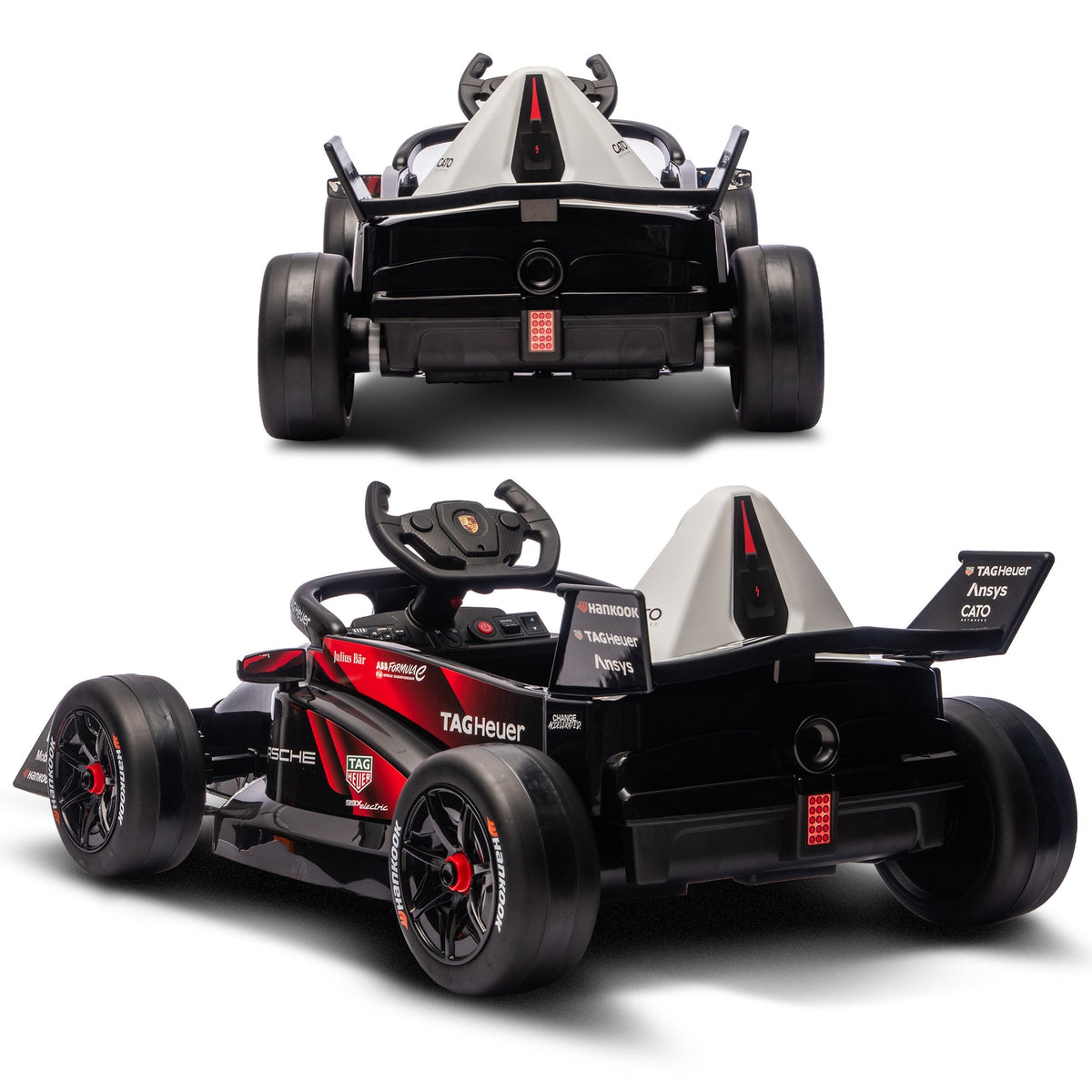 Porsche Formula E Kids Electric Ride On Car Remote Control 60W Dual Motors MP3 Player