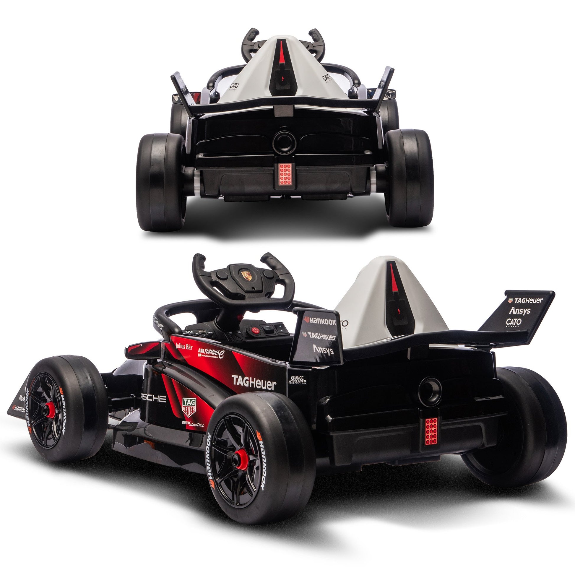Porsche Formula E Kids Electric Ride On Car Remote Control 60W Dual Motors MP3 Player