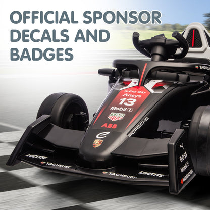 Porsche Formula E Kids Electric Ride On Car Remote Control 60W Dual Motors MP3 Player