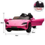 Kahuna Porsche Taycan Turbo S Kids Electric Ride On Car Remote Control 90W Four Wheel Suspens
