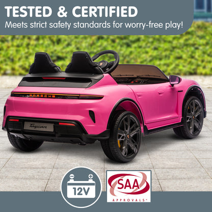 Kahuna Porsche Taycan Turbo S Kids Electric Ride On Car Remote Control 90W Four Wheel Suspens
