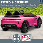 Kahuna Porsche Taycan Turbo S Kids Electric Ride On Car Remote Control 90W Four Wheel Suspens