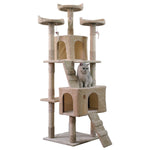 170cm Cat Tree Scratching Post Beige/Dark Grey/Silver Grey