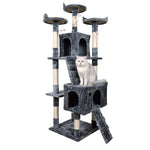 170cm Cat Tree Scratching Post Beige/Dark Grey/Silver Grey