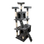 170cm Cat Tree Scratching Post Beige/Dark Grey/Silver Grey