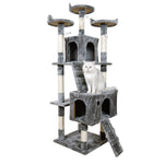 170cm Cat Tree Scratching Post Beige/Dark Grey/Silver Grey