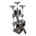 170cm Cat Tree Scratching Post Beige/Dark Grey/Silver Grey