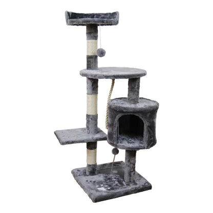 110cm Cat Tree Scratching Post - Silver Grey