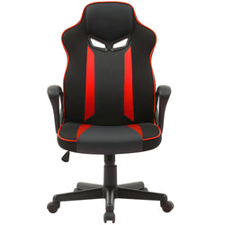 Fayzo Gaming Chair Black Red Office Reclining Adjustable Mesh Seat