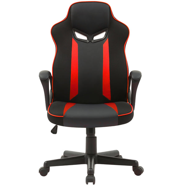  Fayzo Gaming Chair Black Red Office Reclining Adjustable Mesh Seat