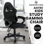 Antre Kids Study Gaming Chair Black Adjustable Computer Seat Ergonomic Back