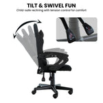 Antre Kids Study Gaming Chair Black Adjustable Computer Seat Ergonomic Back