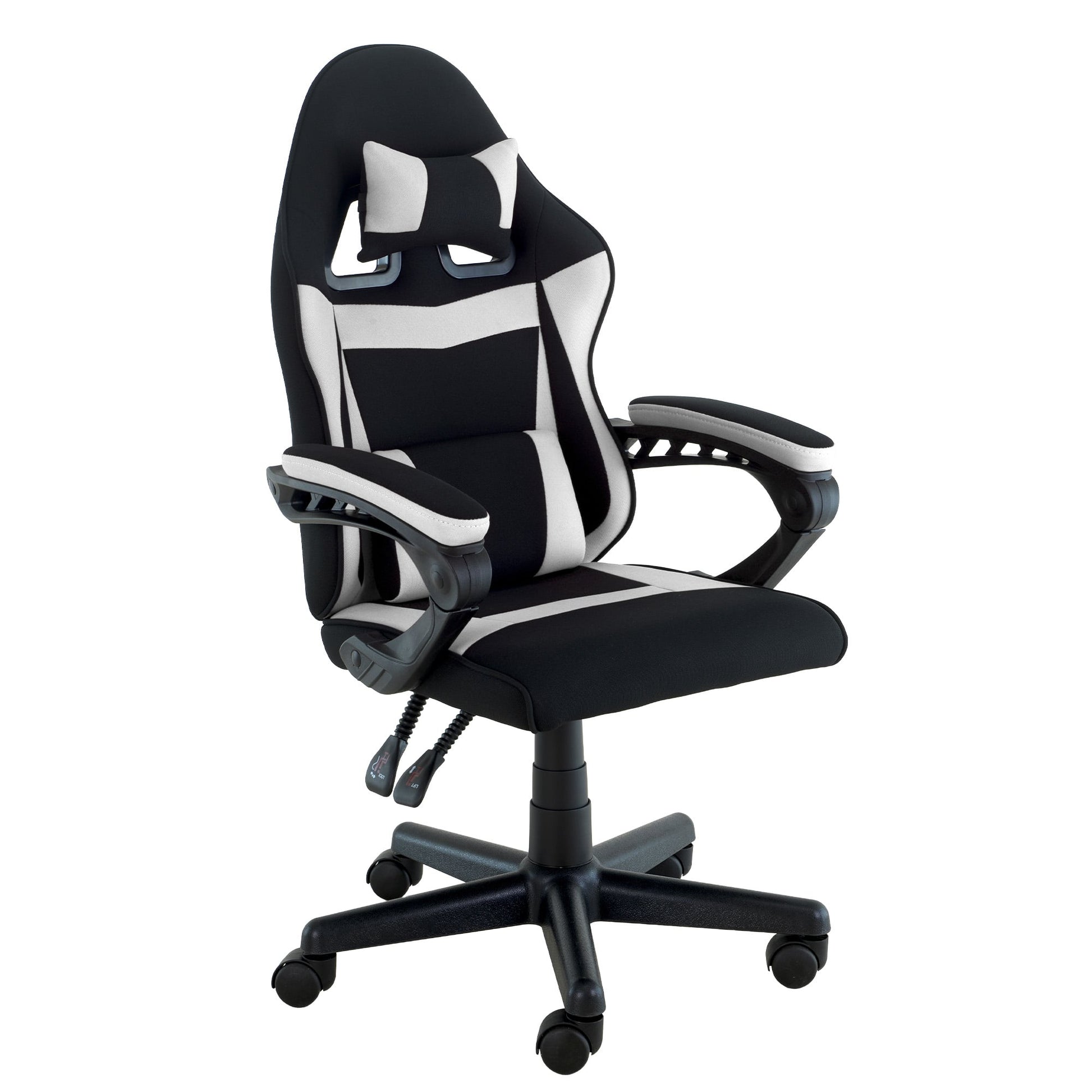 Antre Kids Study Gaming Chair Black & White Adjustable Computer Seat Ergonomic