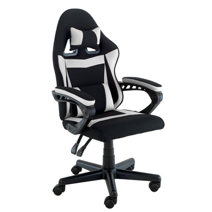 Antre Kids Study Gaming Chair Black & White Adjustable Computer Seat Ergonomic