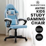 Antre Kids Study Gaming Chair Black & White Adjustable Office Desk Seat
