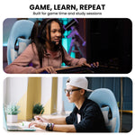 Antre Kids Study Gaming Chair Black & White Adjustable Office Desk Seat