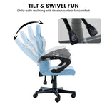 Antre Kids Study Gaming Chair Black & White Adjustable Office Desk Seat