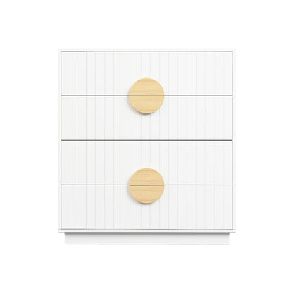 White Tallboy Drawer Chest