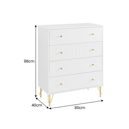 Rocco White Drawer Chest