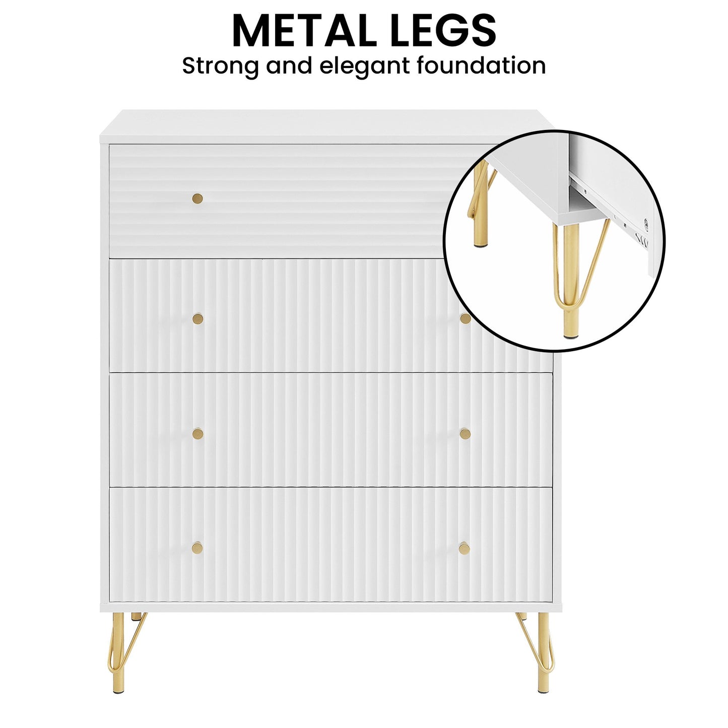 Rocco White Drawer Chest