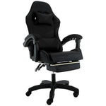 Cueva Reclining High Back Gaming Office Chair Black with Retractable Footrest