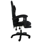 Cueva Reclining High Back Gaming Office Chair Black with Retractable Footrest