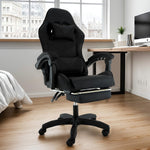 Cueva Reclining High Back Gaming Office Chair Black with Retractable Footrest
