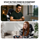 Cueva Reclining High Back Gaming Chair with Retractable Footrest for Office