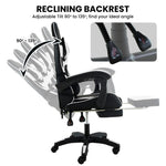 Cueva Reclining High Back Gaming Chair with Retractable Footrest for Office