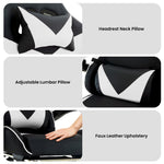 Cueva Reclining High Back Gaming Chair with Retractable Footrest for Office