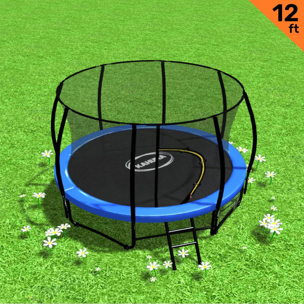  Trampoline 12ft - Blue/Green/Purple