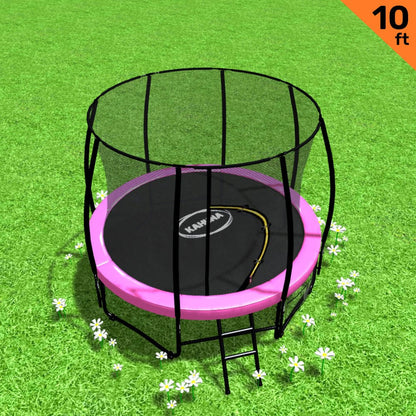 Pink trampoline 1x10cm, side view