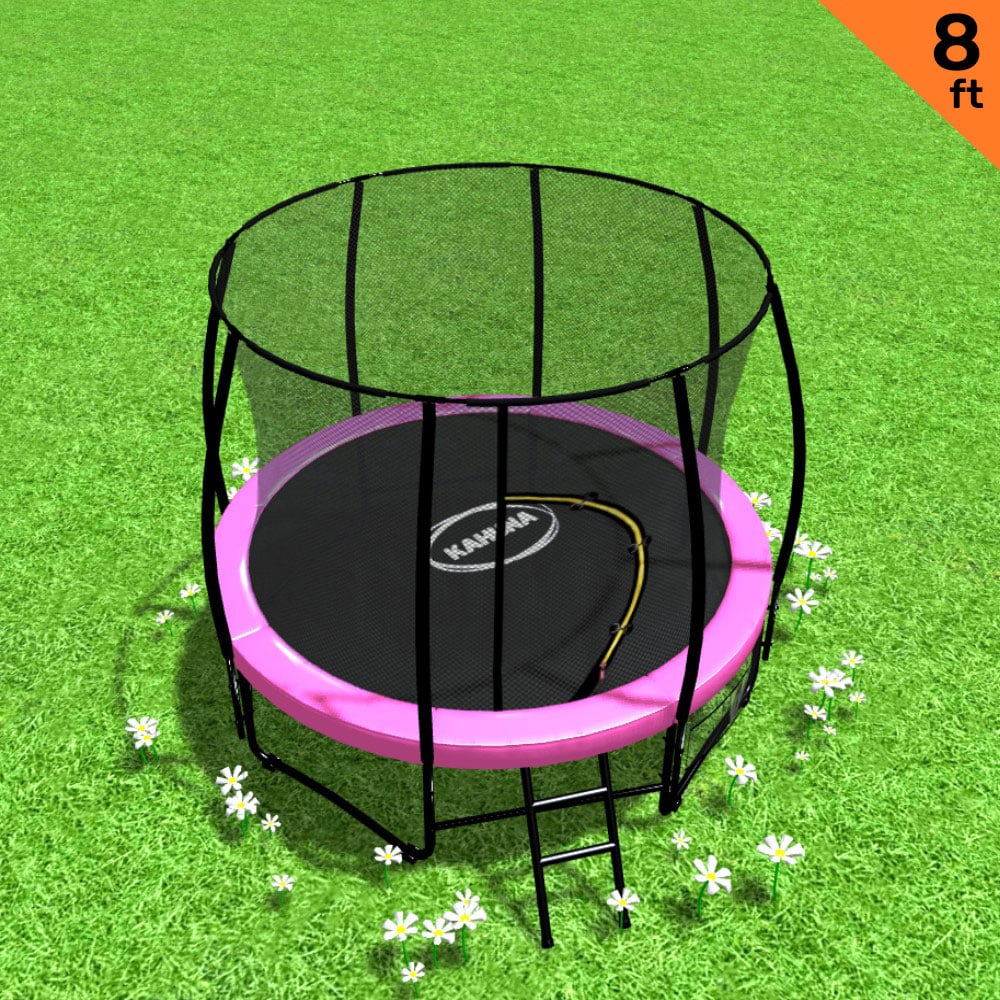 Pink Trampoline 8ft Outdoor Spring 1x8cm