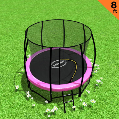 Pink Trampoline 8ft Outdoor Spring 1x8cm