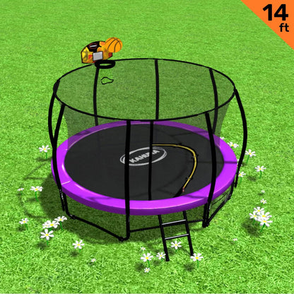 Trampoline Basketball Set Purple 1x14cm