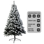 Snow-Tipped Snowflocked Artificial Christmas Tree 2.1m 1200 Tips