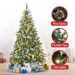 1.2m Pre Lit LED Christmas Tree with Pine Cones