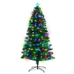 1.2m Enchanted Pre Lit Fibre Optic Christmas Tree Stars