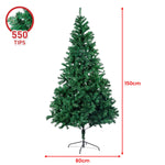 Green Artificial Christmas Tree 1.5m - 550 Tips