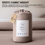 4pc King Bed Sheet Set 1000 Thread Count Cotton-Rich CVC Microfibre Linen