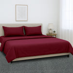 Hill Luxury 4pc Queen Bed Sheet Set 1000 Thread Count Cotton-Rich Burgundy