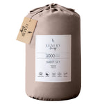 Hill Luxury 4pc Queen Bed Sheet Set 1000 Thread Count Cotton-Rich Linen