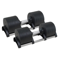 Eon 2x 36kg Adjustable Dial Dumbbells Home Gym Weight Set