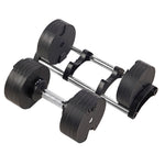Eon 2x 36kg Adjustable Dial Dumbbells Home Gym Weight Set