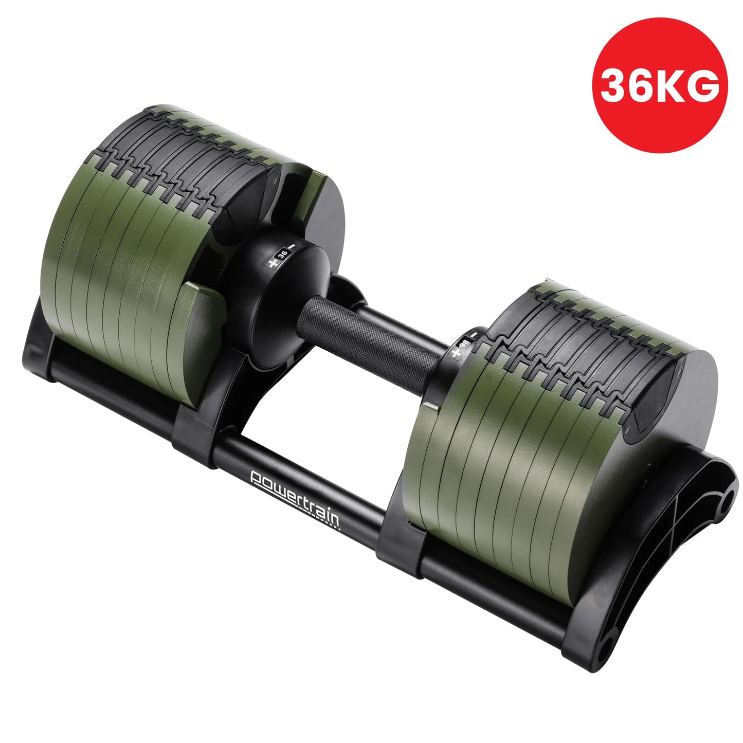 36KG Adjustable Dumbbell Set Green | HomeAndLiving - 9