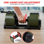 36KG Adjustable Dumbbell Set Green | HomeAndLiving