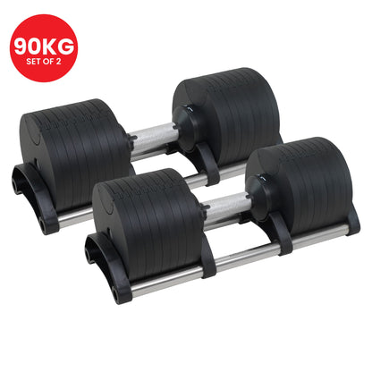 Adjustable Dumbbells 90kg 19.5x19.5x49cm