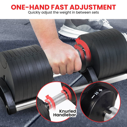 Adjustable Dumbbells 90kg 19.5x19.5x49cm