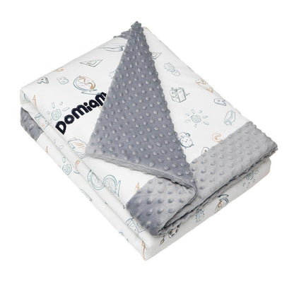Domimia Thick Padded Minky Cotton Kids Blanket - 2.5 tog - Schooltime